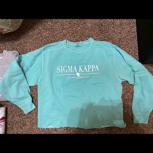 Teal comfort colors crew neck